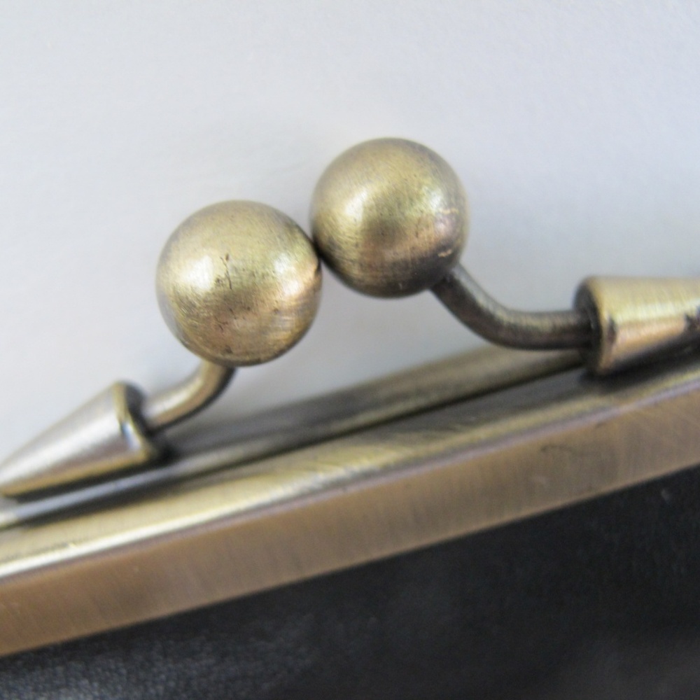 Vintage Soft Leather Black Clutch Purse - Picture 3 of 8